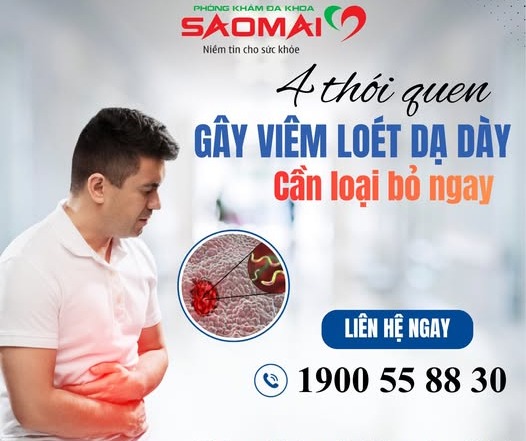 4 thói quen gây viêm loét dạ dày cần bỏ ngay!